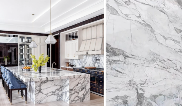 Persian Scato marble countertop with light veining