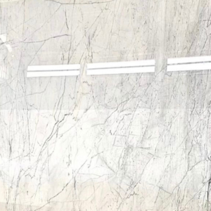white Bianco marble countertop with light veining in USA.