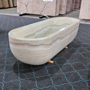 Onyx bathtub with unique pattern that nature itself has painted in USA.