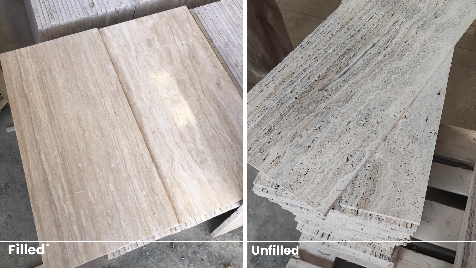 filled and unfilled Travertine used for centuries in various architectural applications in USA.